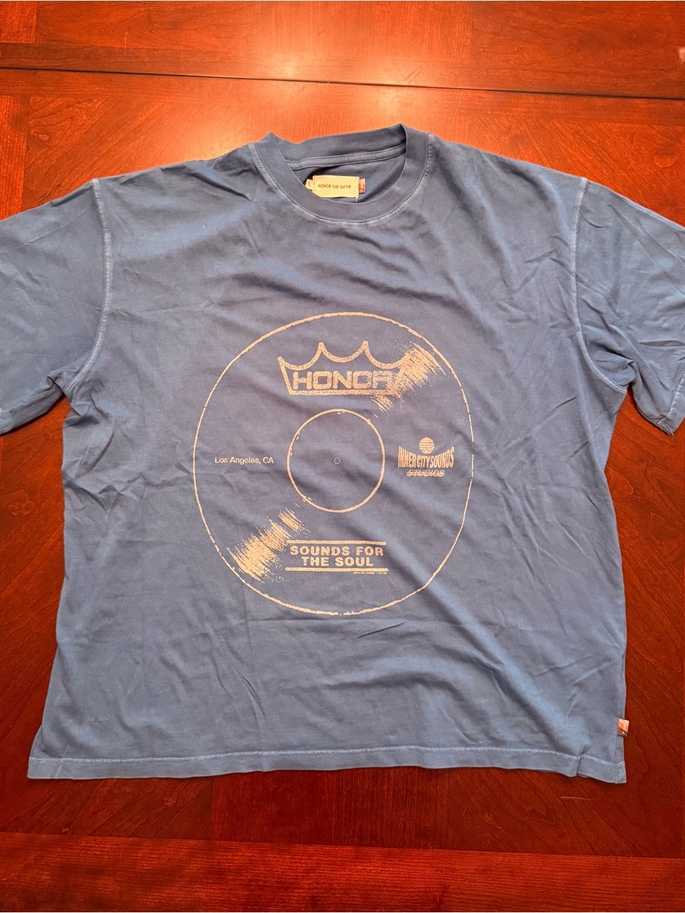 *NEW* Honor the Gift HONOR VINYL Graphic Tee in Light Blue